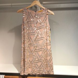 NEW Alice+Olivia ballerina silver sequin dress